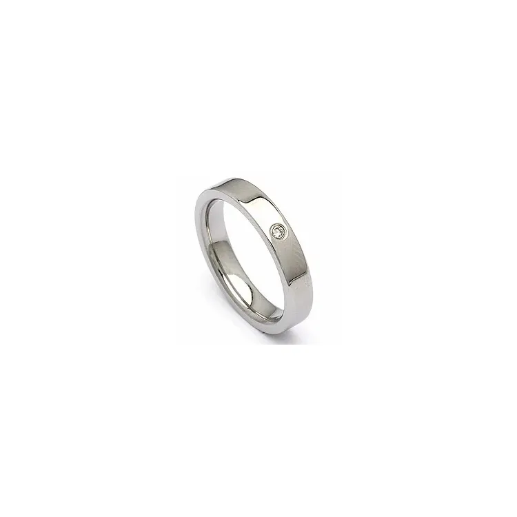 Giftering i stål 0,025 ct