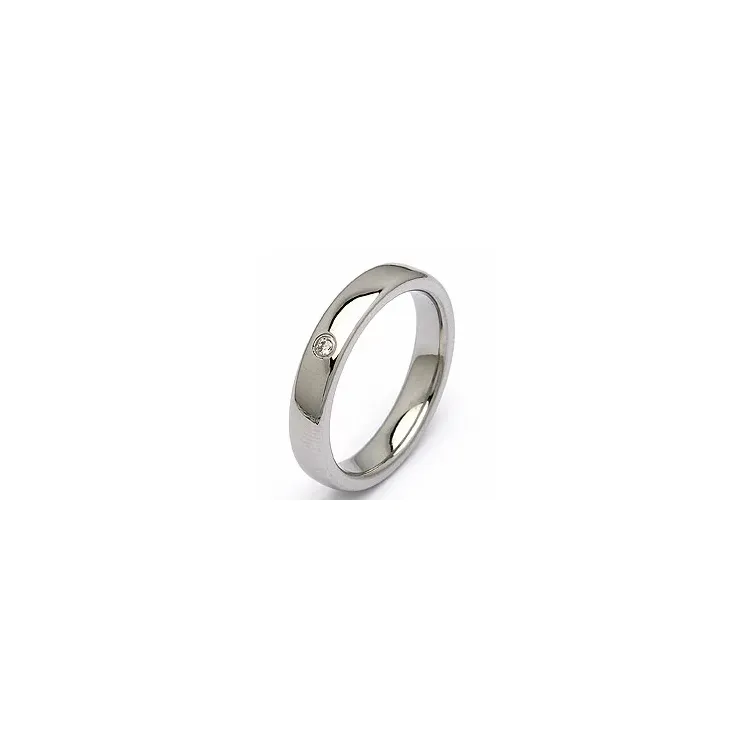 Giftering i stål 0,025 ct