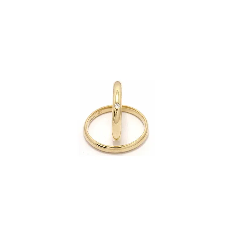 Gifteringer i 9 karat gull 0,02 ct