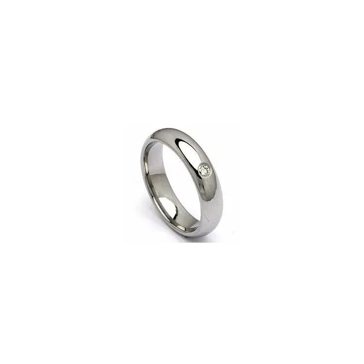 Giftering i stål 0,05 ct
