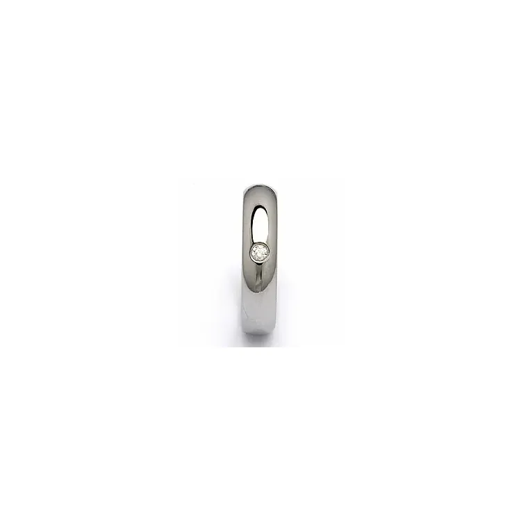 Giftering i stål 0,05 ct