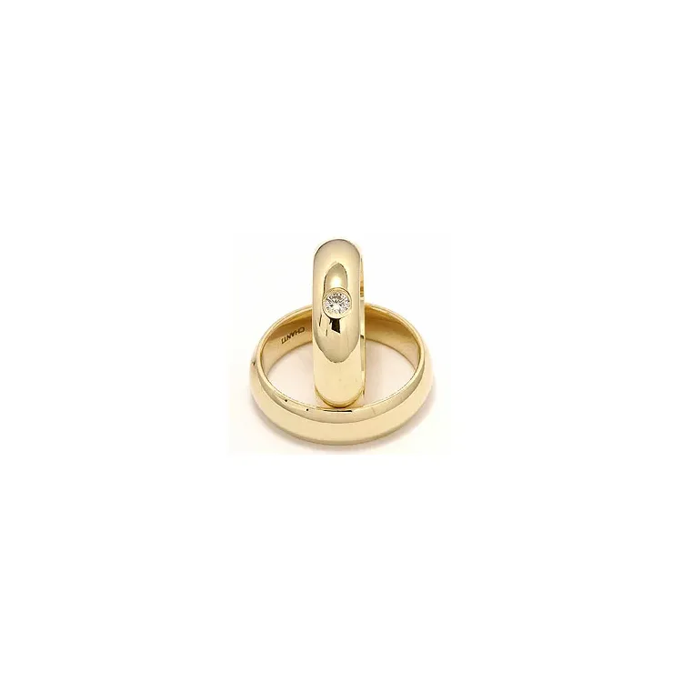 Gifteringer i 9 karat gull 0,10 ct