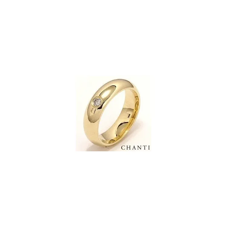 briljant giftering i 14 karat gull 0,10 ct