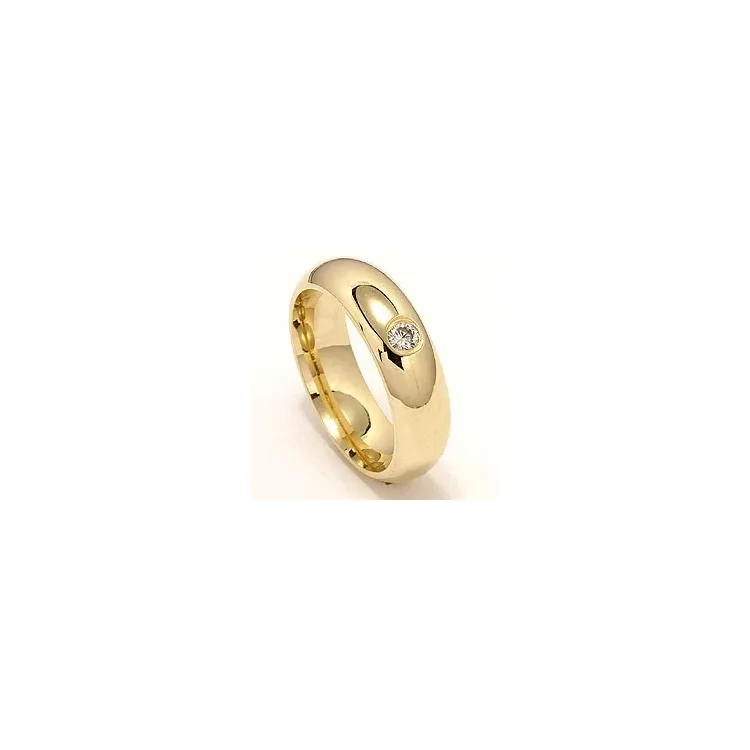 Giftering i 9 karat gull 0,10 ct