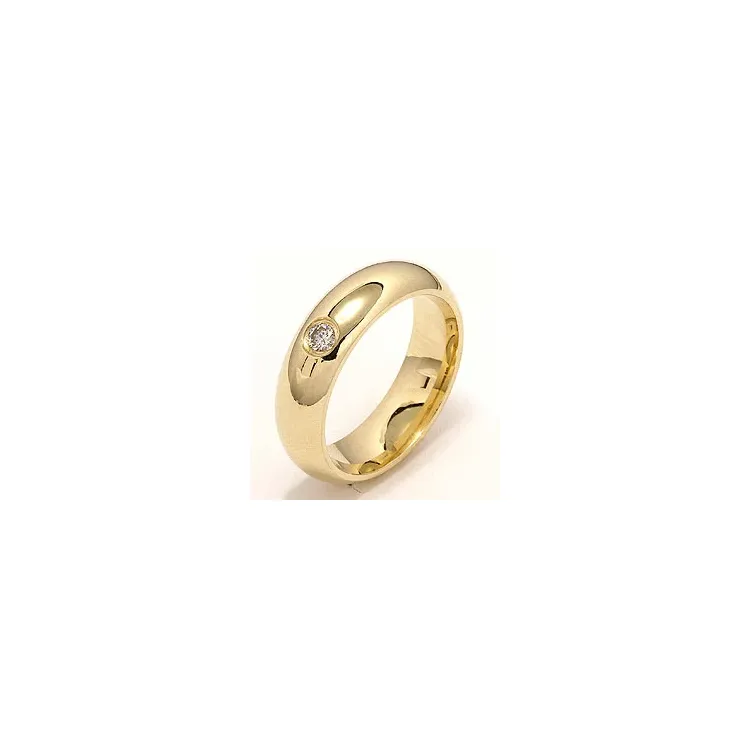 Giftering i 9 karat gull 0,10 ct
