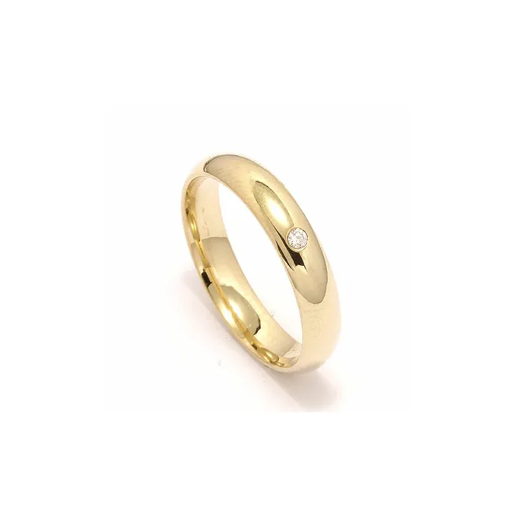 Giftering i 9 karat gull 0,025 ct