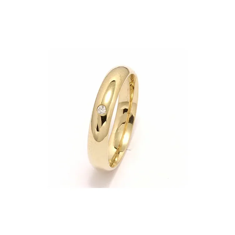 Giftering i 9 karat gull 0,025 ct
