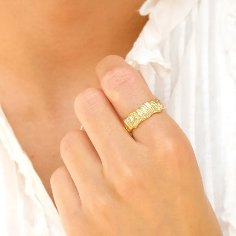 ring i forgylt messing - Eliné