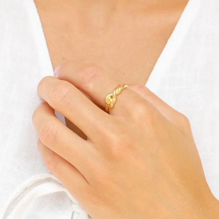 ring i forgylt messing - Eliné