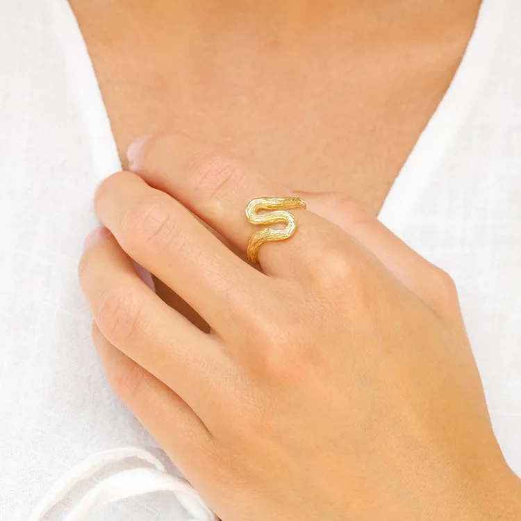ring i forgylt messing - Eliné