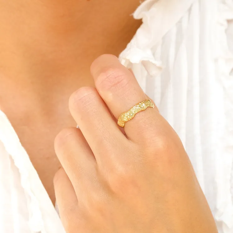 ring i forgylt messing - Eliné