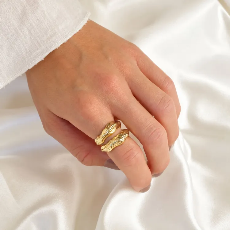ring i forgylt messing - Eliné