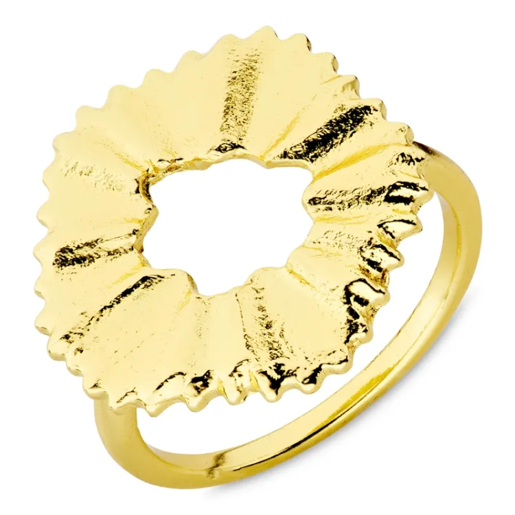 blomst ring i forgylt messing - Eliné