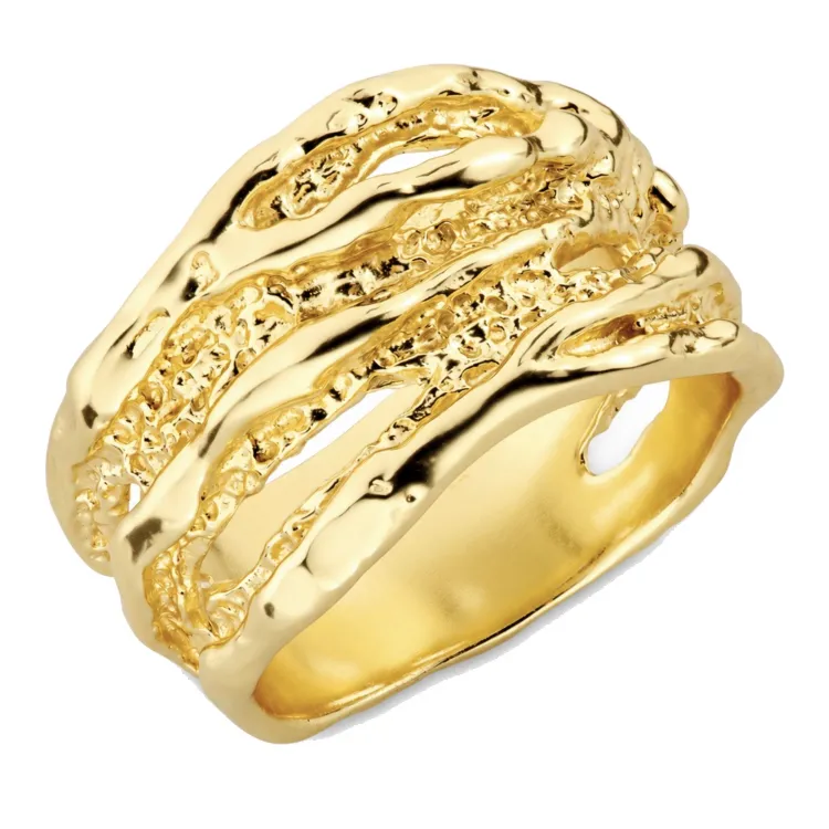 ring i forgylt messing - Eliné