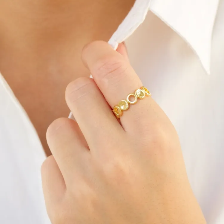 rund ring i forgylt messing - Eliné
