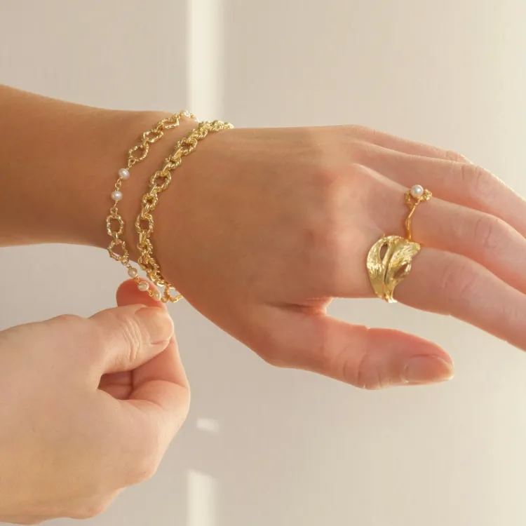 armbånd i forgylt messing - Eliné