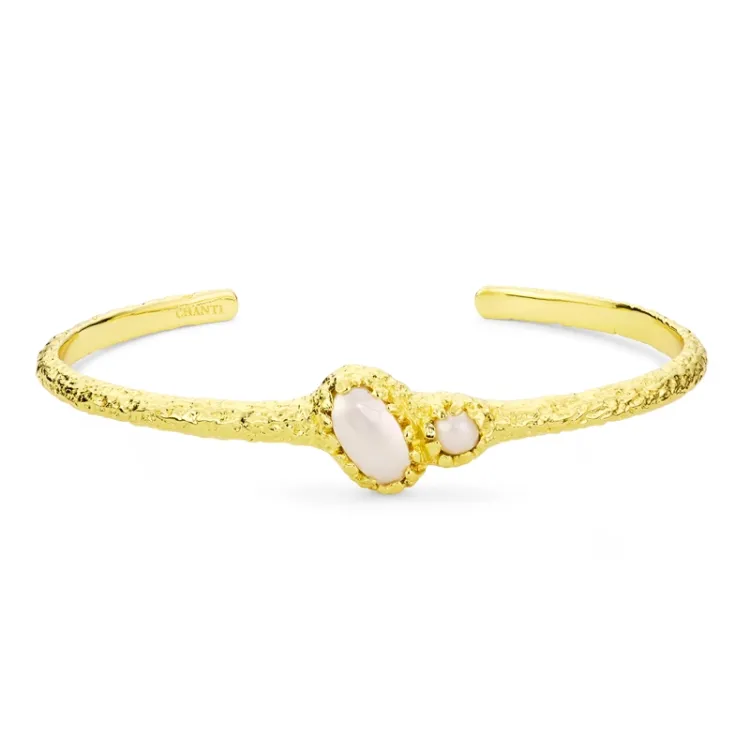 perle armbånd i forgylt messing - Eliné