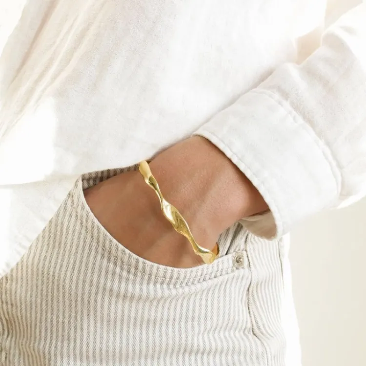 armbånd i forgylt messing - Eliné