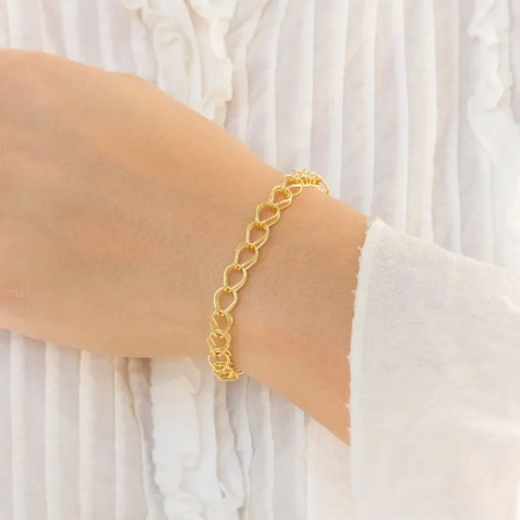 armbånd i forgylt messing - Eliné