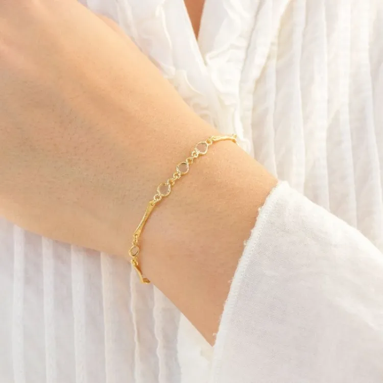 armbånd i forgylt messing - Eliné