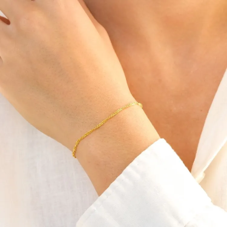 armbånd i forgylt messing  x 1,7 mm  - Eliné