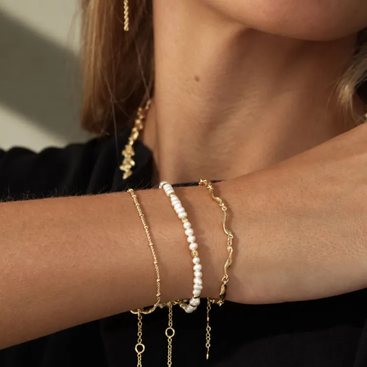 armbånd i forgylt messing - Eliné