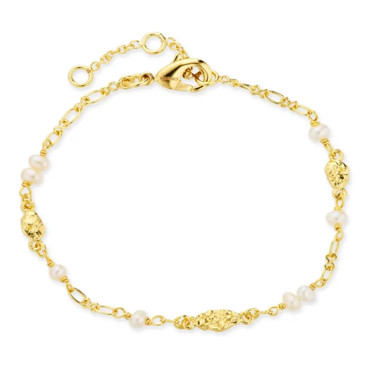 perle armbånd i forgylt messing - Eliné