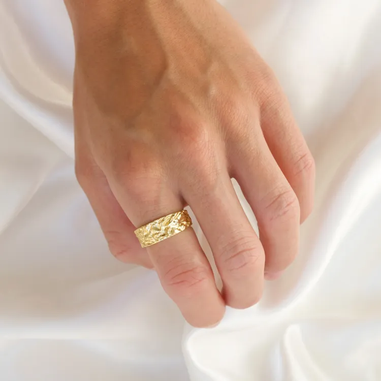 ring i forgylt messing - Eliné