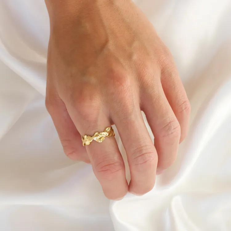 ring i forgylt messing - Eliné