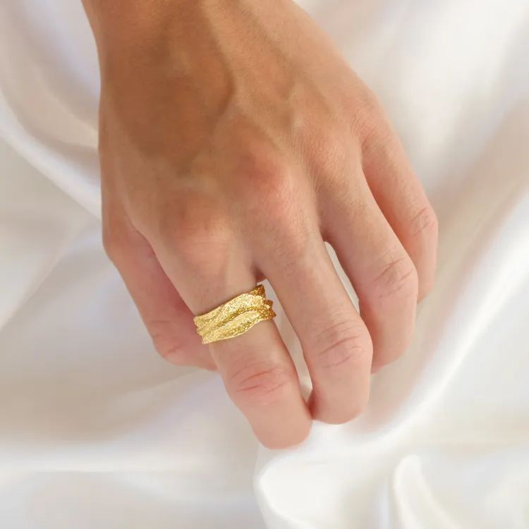 ring i forgylt messing - Eliné
