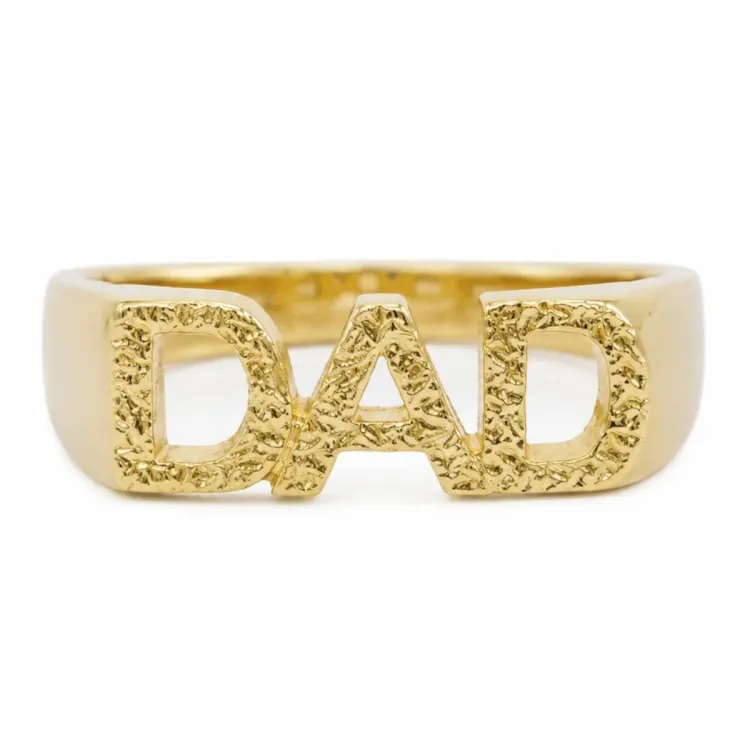 dad ring i forgylt messing - My Letter