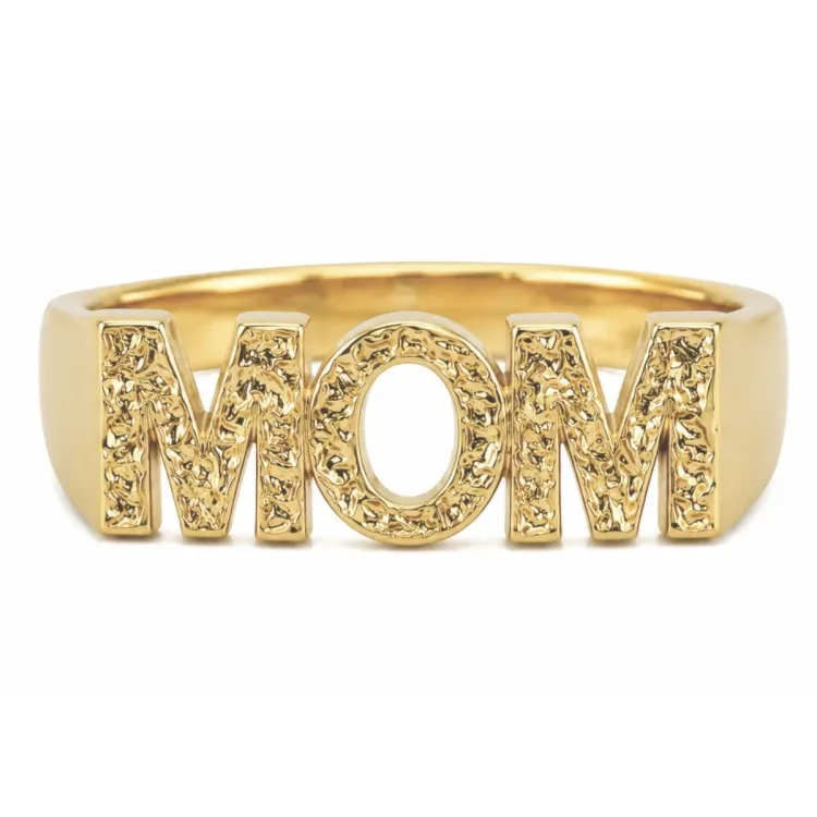mom ring i forgylt messing - My Letter