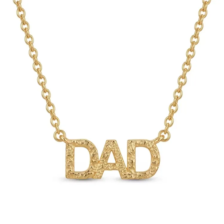 dad halskjede i forgylt messing