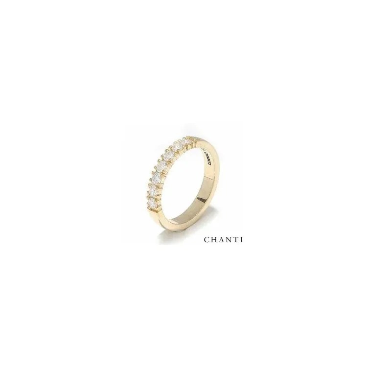 Elegant briljant giftering i 14 karat gull 0,07 ct