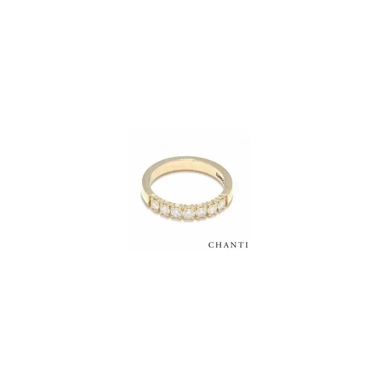 Elegant briljant giftering i 14 karat gull 0,07 ct