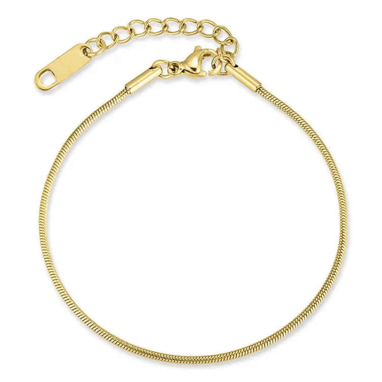 vanntett armbånd i forgylt stål 15 cm + 4 cm x 1,0 mm  - OCEANA