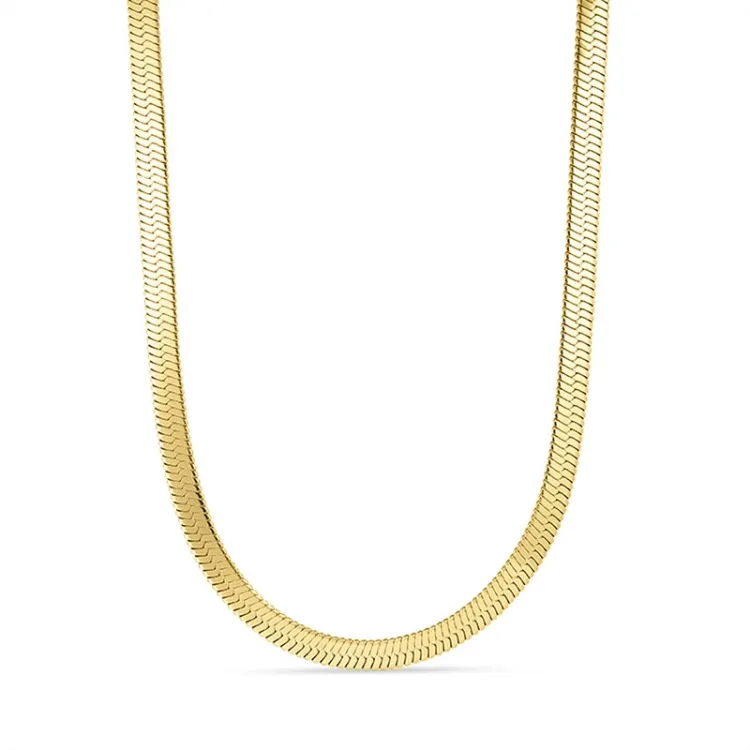 vanntett halskjede i forgylt stål 45 cm x 6 mm  - OCEANA