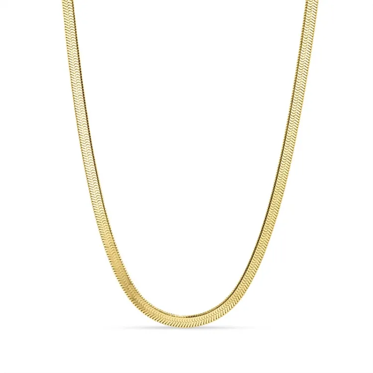 vanntett halskjede i forgylt stål 37 + 5 cm x 3,5 mm  - OCEANA