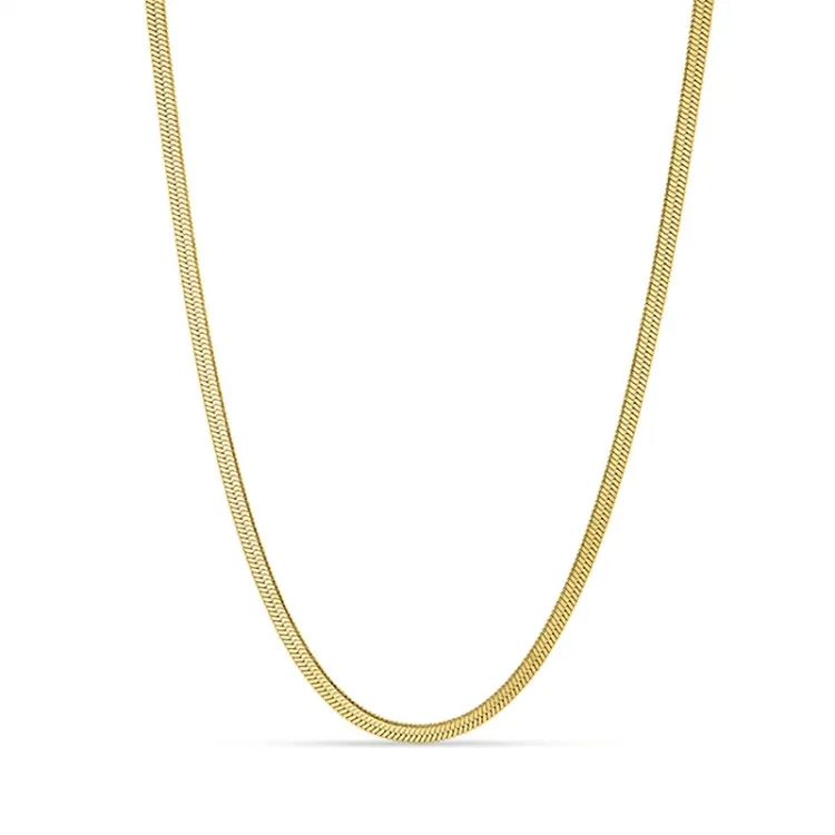 vanntett halskjede i forgylt stål 40 + 5 cm x 3 mm  - OCEANA