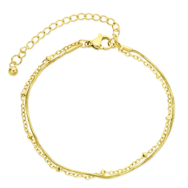 vanntett armbånd i forgylt stål  x 3,0 mm  - OCEANA