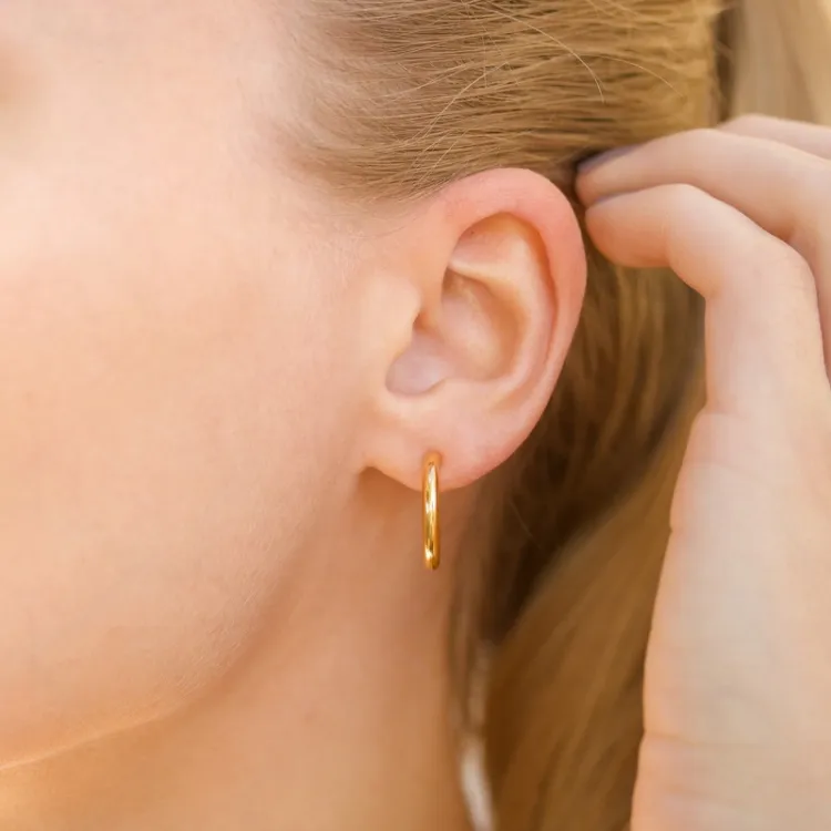 3 x 18 mm vanntette halvcreol i forgylt stål - OCEANA