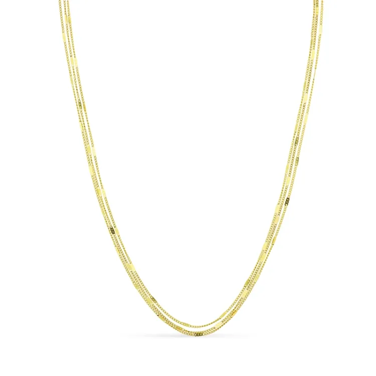 vanntett halskjede i forgylt stål 41 cm x 3 mm  - OCEANA