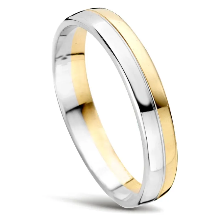 kolleksjonsprøve ring i 14 karat hvitt gull med 14 karat gull