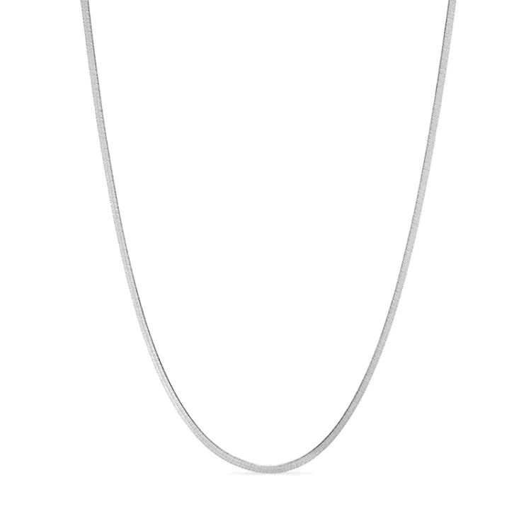 vanntett halskjede i stål 39 + 8 cm x 2 mm  - OCEANA