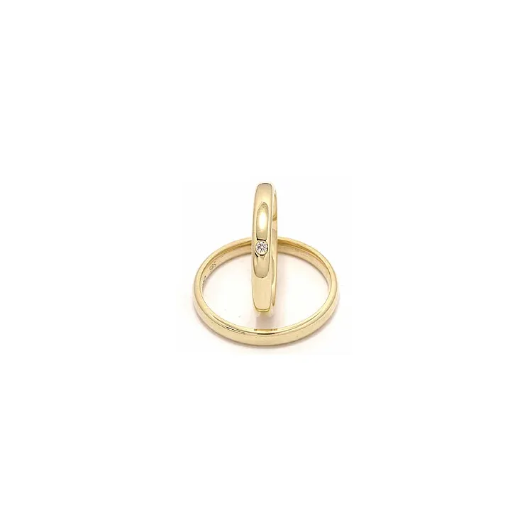 Gifteringer i 9 karat gull 0,02 ct