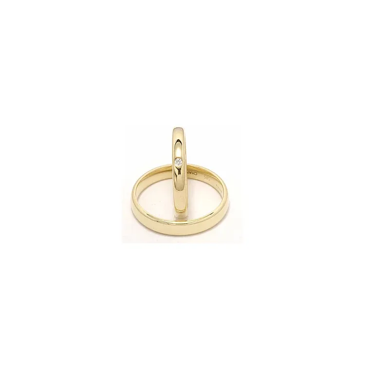 Gifteringer i 9 karat gull 0,02 ct