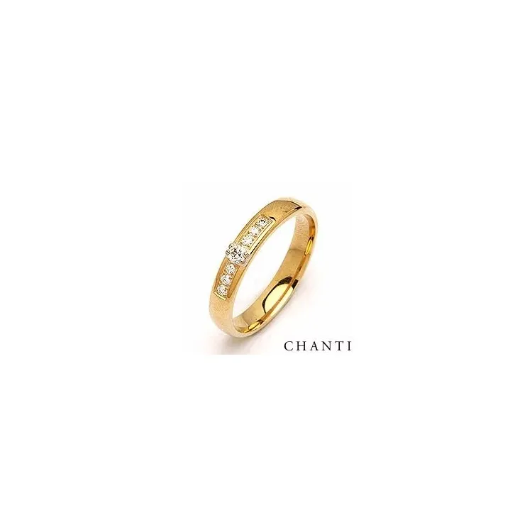 briljant giftering i 9 karat gull 0,189 ct