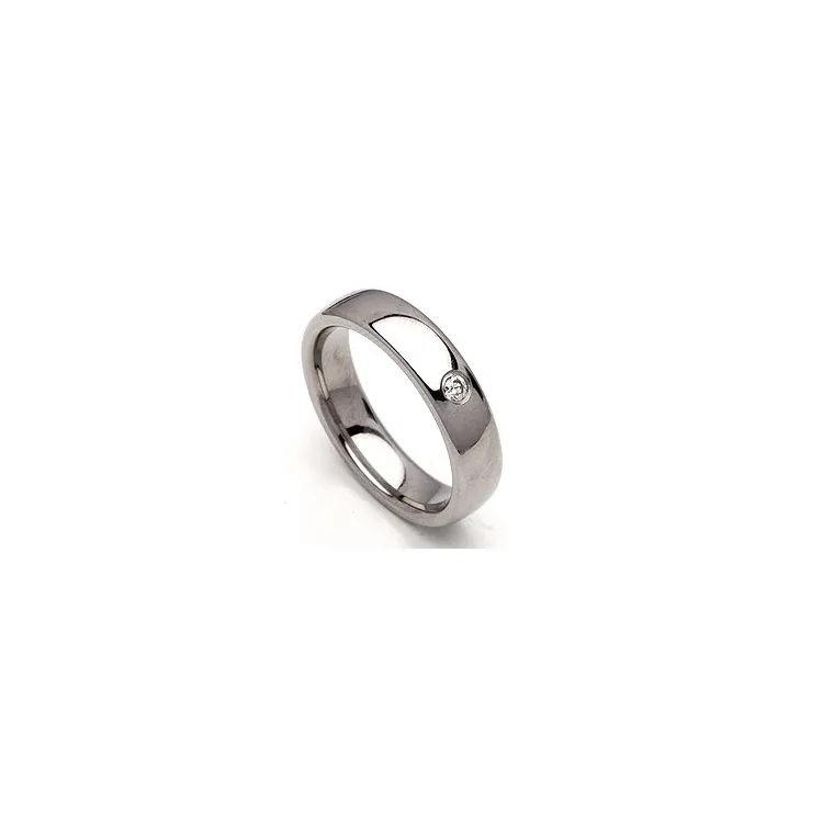 Giftering i stål 0,05 ct