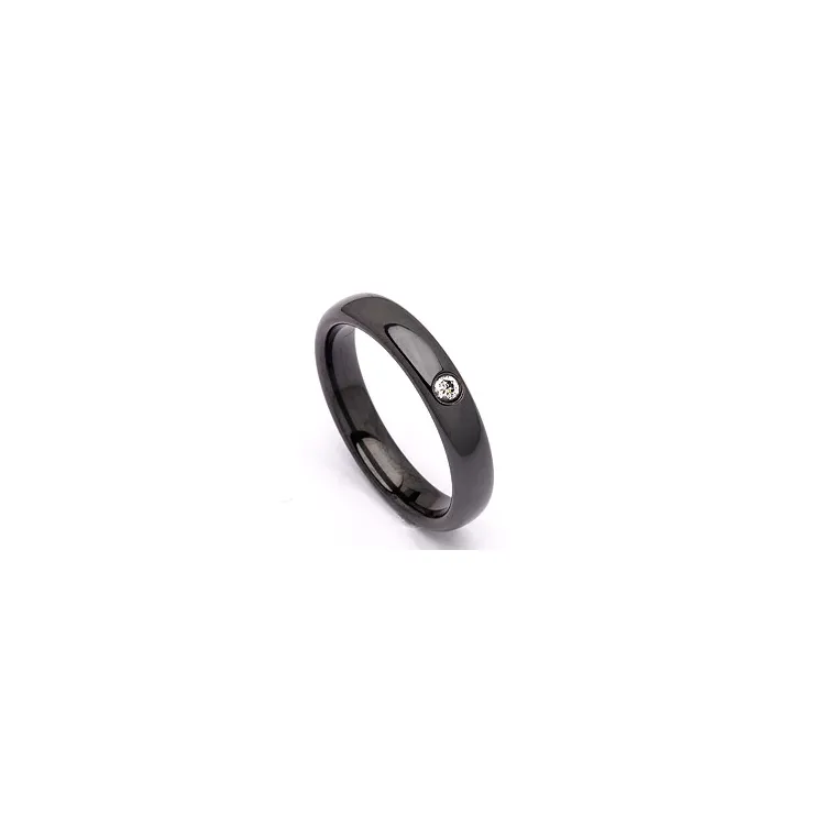 Giftering i svart stål 0,050 ct