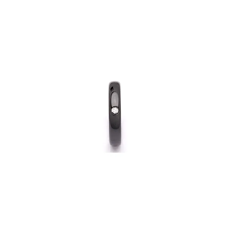 Giftering i svart stål 0,050 ct